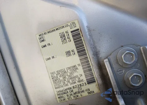 2013 Nissan Maxima 3.5 Sv from USA, damaged, VIN 1N4AA5AP4DC822823